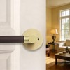 FLIRABBIT Leather Wrapped Brass Privacy Door Handle – Brass Interior