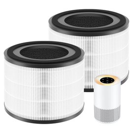 RONGJU AP-S0610L Filter Replacement Compatible with MOOKA AP-S0610L Air Purifi-er, 3-in-1 H13 True Hepa Filter with Activated Carbon Filter, 2 Pack