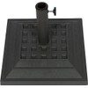Trademark Innovations Decorative Resin Square Umbrella Base (Gray)