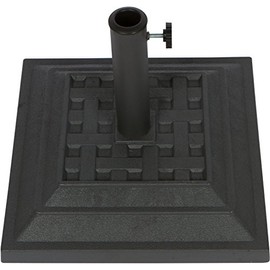 Trademark Innovations Decorative Resin Square Umbrella Base (Gray)