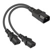 CERRXIAN 1FT IEC 320 C14 to Dual C13 Power Cable,