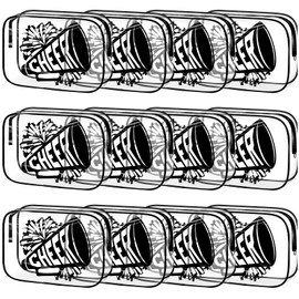 Kacctyen 12 Pcs Cheer Makeup Bag Cheer Gifts Bulk for Team 7 x 4.7 x 2.4'' Cosmetic Bag Cheerleader PVC Makeup Case Clear Toiletry Zipper Pouch for Cheerleading Teammates Party Supplies (Black)
