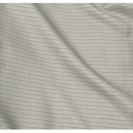 Wowfabric4less123 Beige Black Pinstripe Wool Suiting Fabric 60” Width Sold By The Yard