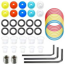 Professional Tattoo Machine Accessories Kit, 45-Piece Set with O-Rings, Grommets, Rubber Bands, Hex Keys, Multicolour
