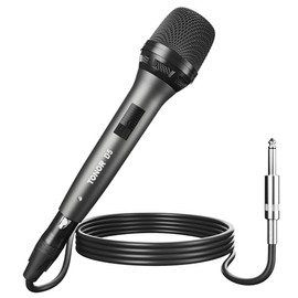 TONOR Micrófono dinámico para Cantar, Vocal Karaoke con Cable de Mano, micrófono de Estudio cardioide con XLR de 16,4 pies, Adecuado para parlantes, amplificadores, Escenario y Actividades al Aire