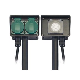 Double Socket with Timer – Indoor or outdoor use VELLEMAN EG2WTM