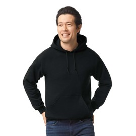 TICTEX Gildan Men's Hoodie, Heavy Blend, Comfortable Fit, Durable and Stylish, Ideal for Everyday Use and Sports, Hoodie in Many Colours, Sizes S, M, L, XL, XXL, 3XL, 4XL, 5XL, black