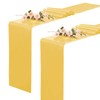 KKJIAF 2 Pack Gold Table Runners 12 x 108 Inch,