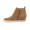 Anna - Low Heel Designer Platform Wedge Sneaker Bootie Tan