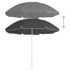 Garden Parasol Anthracite 100% Polyester, Steel 70.9 in arc Length,