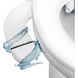 ANGORA Bidet Attachment for Toilets - Ergonomic, Adjustable Pressure, Self Cleaning, Universal Fit, White