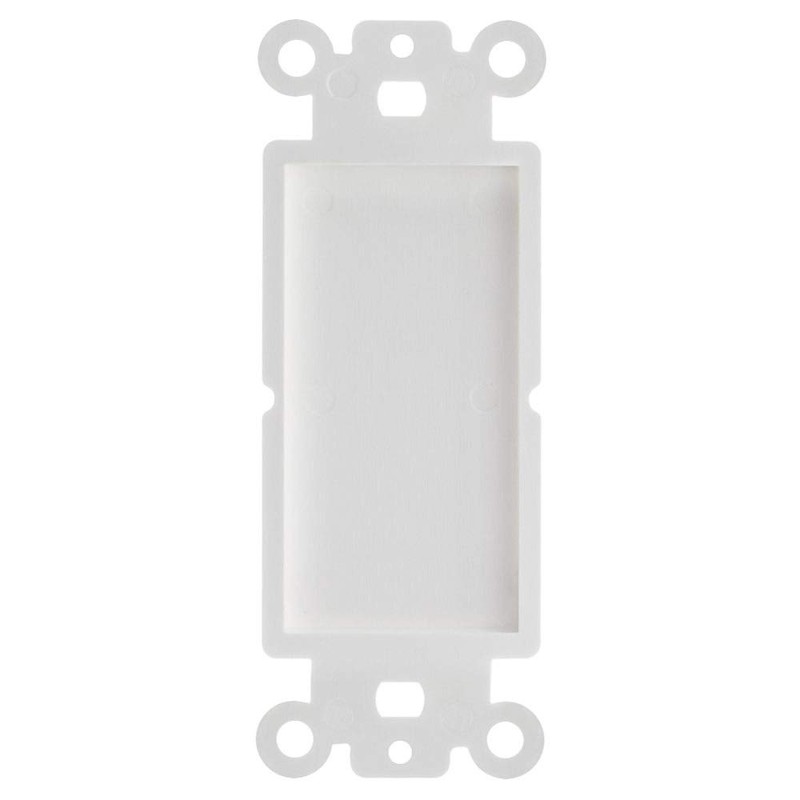 Cmple – White Decora Wall Plate Insert Blank, 1 Gang