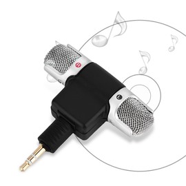Stereo Microphone External Stereo Microphone Microphone 3.5mm Gold Plated Plug for PC Laptop MD Camera TV Video Home Audio