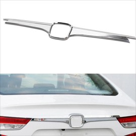 Xotic Tech Exterior Rear Trunk Logo Lid Tail Gate Cover Trim, Chrome, Compatible with Honda Accord Sedan 10th Gen 2018-2022