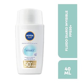 Protector Solar Facial NIVEA SUN Fluido Diario Invisible + Antioxidantes Fps50+ 40Ml, Efecto Mate y Antioxidantes