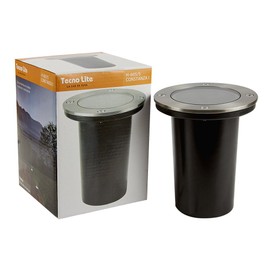 Tecnolite - Lámpara de Piso Exterior para Jardín o Patio Constanza, Emportable con Base E17, Estructura Resistente a la Interperie y la Corrosión, No Incluye Foco Color Satinado