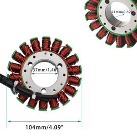 GOOFIT 18 Spule Magneto Stator Spule Zündgenerator Motor Zubehör Ersatz für Suzuki GSXR600 GSXR 600 750 1000 2000-2005