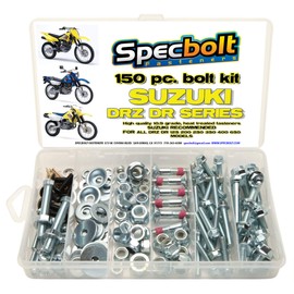 150pc Specbolt Suzuki DRZ DR four stroke Bolt Kit for Maintenance & Restoration of DRZ400 using OEM Spec Fastener DR-Z DR 70 100 110 125 200 250 350 400 650 DRZ SM by Specbolt Fasteners