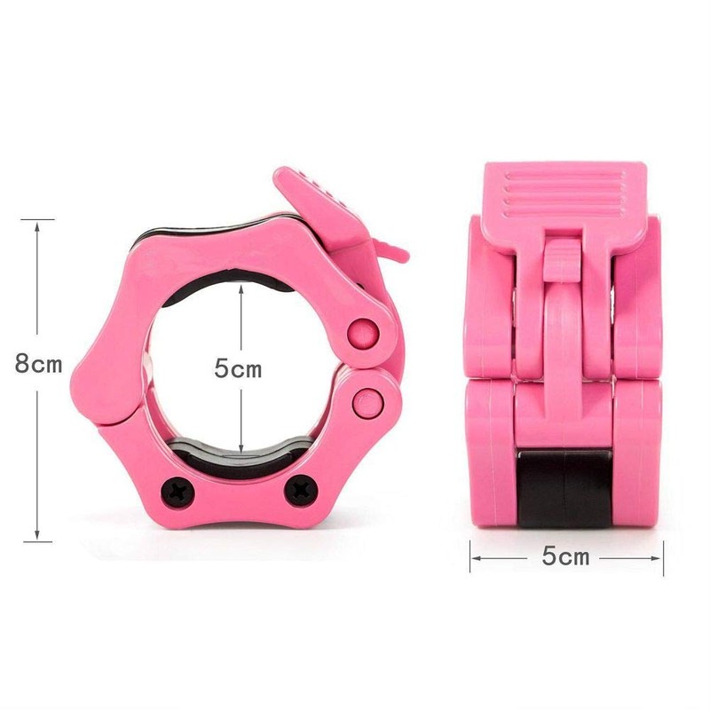 HemeraPhit 2" Barbell Weight Lifting Clips Pair (Pink)