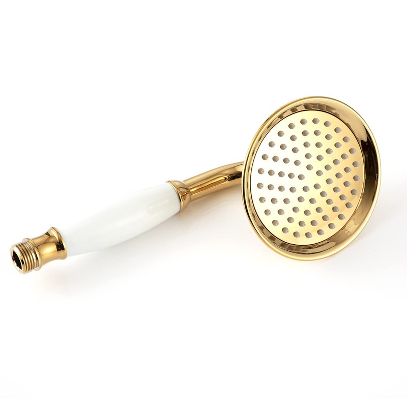 Winskybath Big Size 108MM Gold Brass Shower Head Traditional Victorian