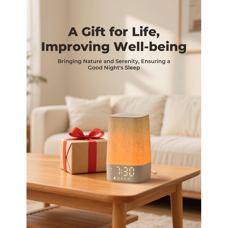 LIORQUE Sunrise Alarm Clock Wake Up Light with 30 Soothing