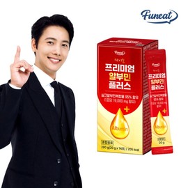 High-Concentration 19,000mg Drinkable Premium Albumin Plus Sticks 1 Box (14 Packets) / Egg White Albumin, Silk Peptide, Arginine / 고함량 19000mg 마시는 프리미엄 알부민 플러스 스틱 1박스 (14포)  난백 알부민 실크 펩타이드 아르기닌