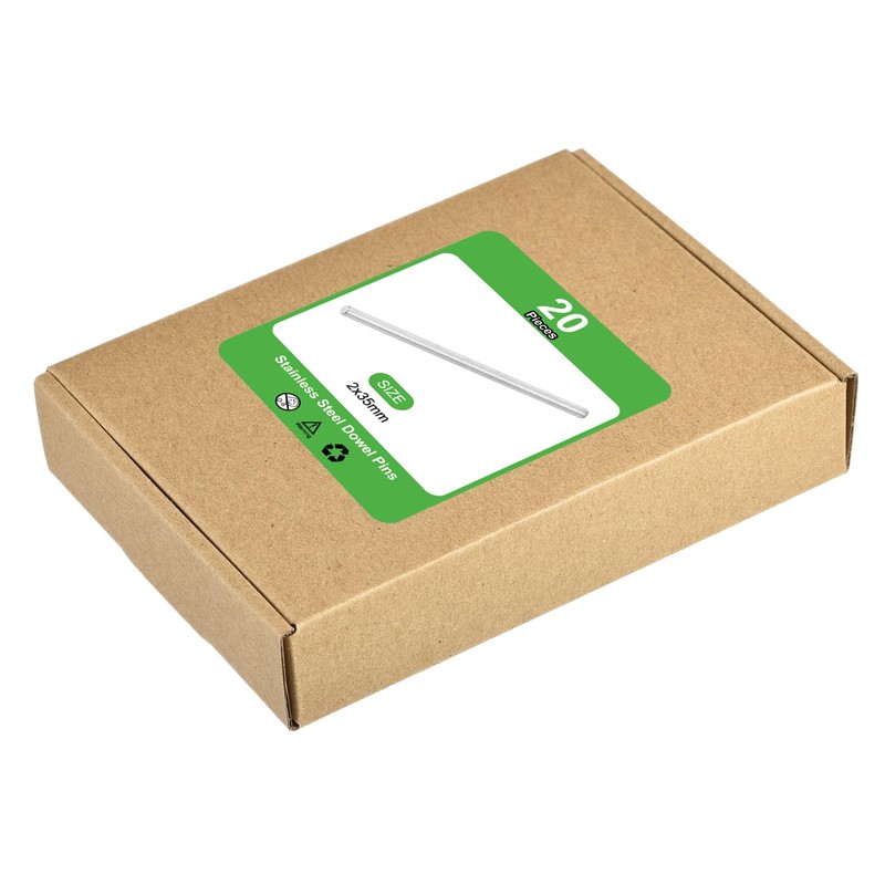 uxcell 20Pcs 2mm x 35mm Dowel Pins 304 Stainless Steel