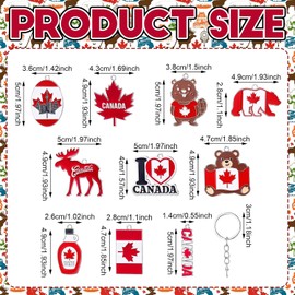 AceOrbit Canada Llavero Anillos Día Nacional de Canadá Llaveros de aleación de zinc Regalos Bandera Canadiense Hoja de Arce Decoraciones