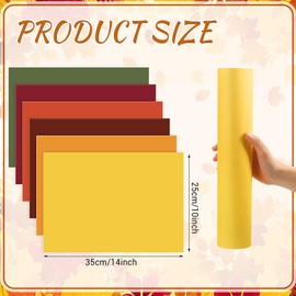 Fullhawl 120 Pcs Disposable Paper Placemats for Dining Table Holiday Farmhouse Decorative Table Mats Kitchen Birthday Wedding Thanksgiving Party Decor, 10 x 14 Inch (Fall Color)