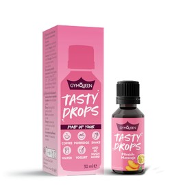 GymQueen Tasty Drops, Peach Passion Fruit, Flavour Drops without Calories, 30 ml