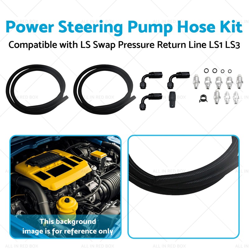 MAX COOL Power Steering Pump Hose Kit Suitable for LS
