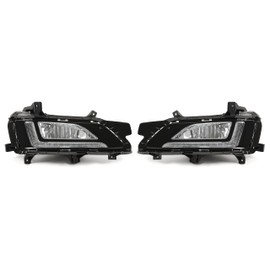 HECASA LED Fog Lights Compatible with 2019-2020 Hyundai Tucson Front Bumper Driving Lamp Daytime Running Light Clear Lens LH & RH