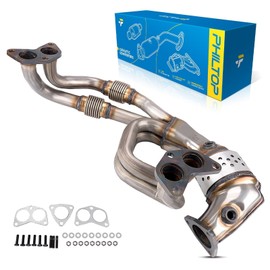 PHILTOP Front Catalytic Converter Stainless Steel Direct-Fit Replacement For 2006-2012 Outback/Legacy/Impreza/9-2X 2.5L, 2006-2010 Forester 2.5L Replace 16564, 642803, 40859 (EPA Compliant)