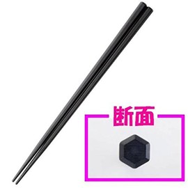 Nagao Chopsticks 9.1 inches (23 cm), Set of 10, Black, Dishwasher Safe, SPS Resin, Commercial Use, Made in Japan