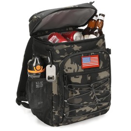 Tactical Backpack Cooler, 25L Cooler Backpack Insulated Leak-Proof, Heavy Duty Large Lunch Backpack, Waterproof Ice Chest Backpack for Men Women Adults Work Daytrip Camping Beach Hiking Accessories