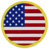 American Round Flag Embroidered Velcro Patch