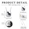 Horse Necklace for Women 925 Sterling Silver Infinity Pendant Jewelry
