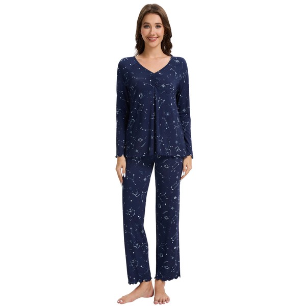 WiWi Viscose from Bamboo Pajama Sets for Women Soft Pjs