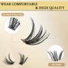 Unicru Cluster Lashes 280Pcs 40D DIY Eyelash Extension D Curl