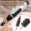 AUEAR, 2 Pack Leather Burnished Bits for Rotary Burnisher Tools