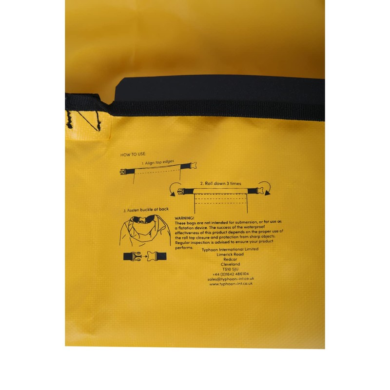 Typhoon Seaton Heavy Duty Roll Top Dry Bags - Yellow