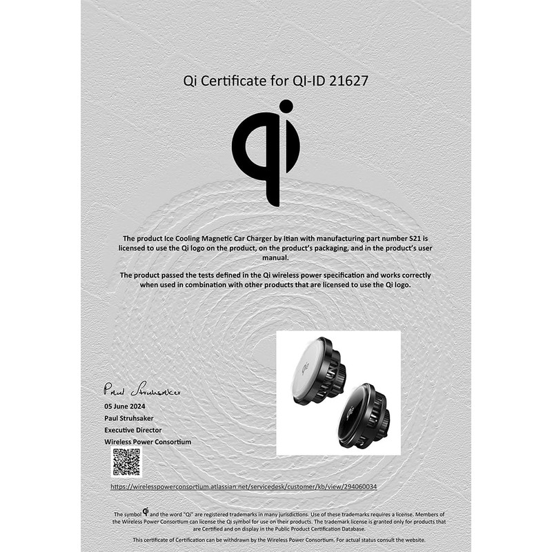 QI2 Certified + semiconductor Cooling car Magnetic Wireless Charging Stand