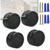 Black Frameless Mirror Mounting Hardware Kit Zinc Alloy Mirror Holders