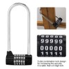 5 Digit Combination Alloy Padlock,U-Shape Security Code Lock Extra Long