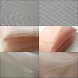 Jagazi Naturals: Classic Silk Lace Wig Making Fabric. 1/4 Yard, Beige, Solid, Ventilated, Silk/Lace, Wig Fabric