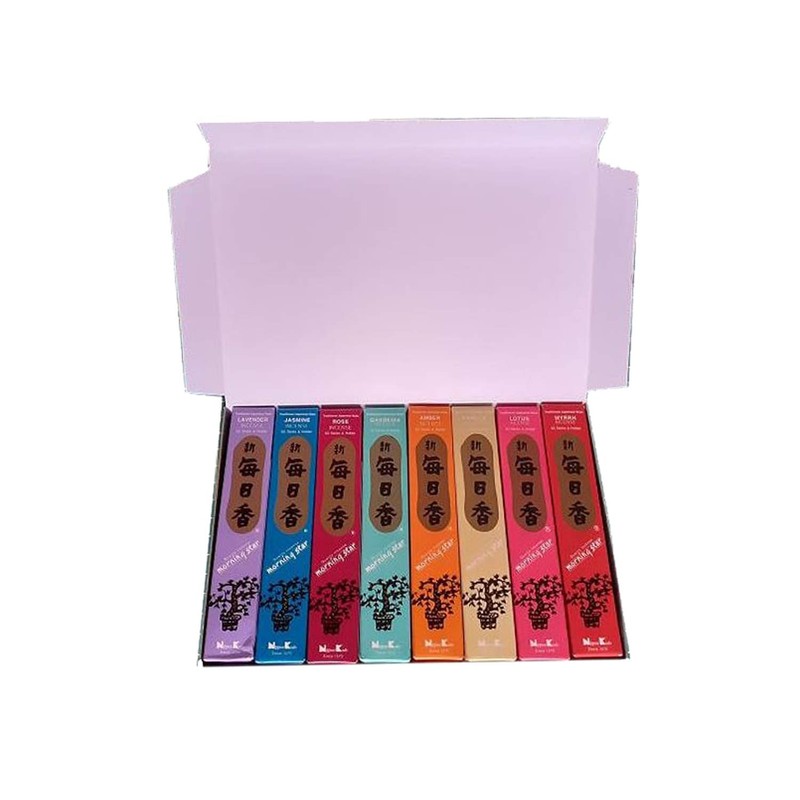 MORNING STAR - Assortment of Japanese Incense Pack of 8