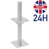 Heavy Duty Galvanised Adjustable up to 25cm Bolt Down Post