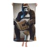 VODRM Funny Monkey Reading Newspaper Beach Towel,32x52in Microfiber Quick Dry