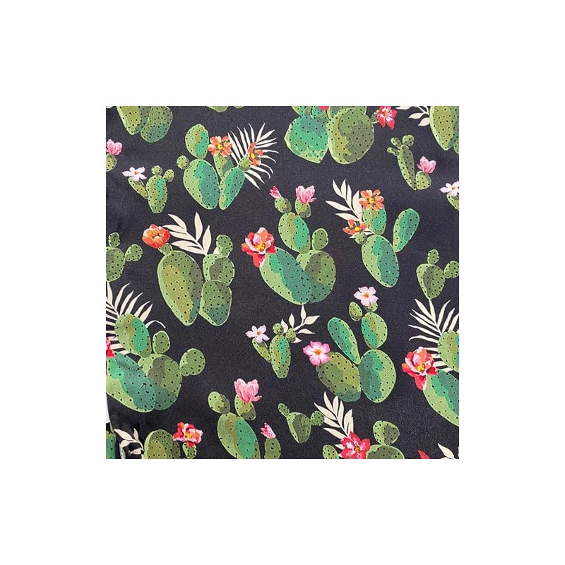 M&F Western Wild Rag Silk Cactus Print Black One Size
