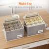 Lifewit 2 Pcs Wine Glass Storage Box with Dividers, Stackable